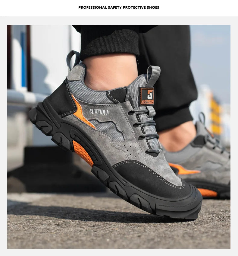 Men’s Lightweight Safety Work Shoes – Plastic Toe & Anti-Puncture